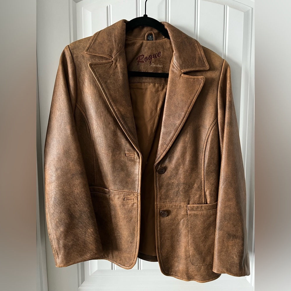 Rogue Brown Leather Jacket Size Small